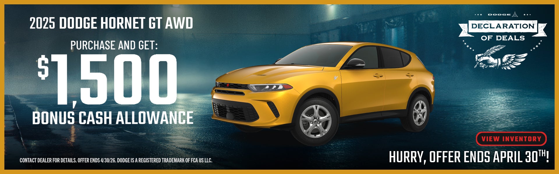 2025 Dodge Hornet GT AWD Bonus Cash