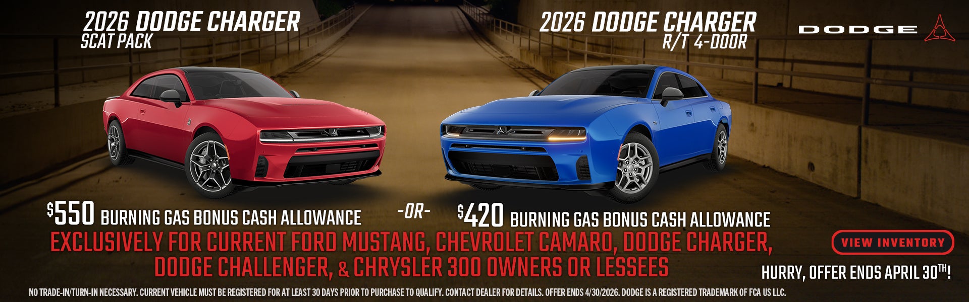 2026 Dodge Charger Bonus Cash Allowance
