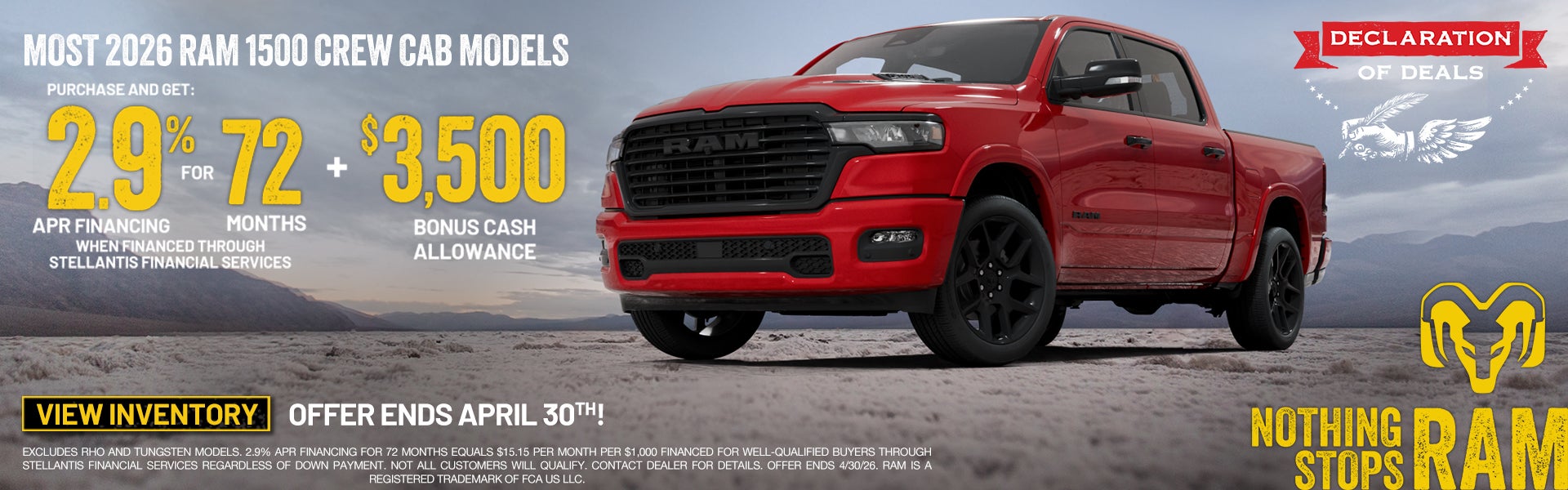 MOST 2026 RAM 1500 CREW CAB OFFER