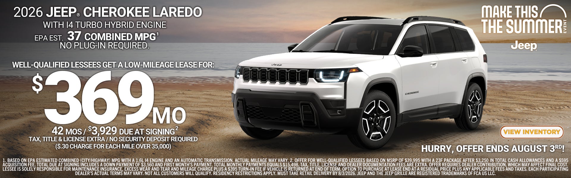 2026 JEEP CHEROKEE LAREDO OFFER