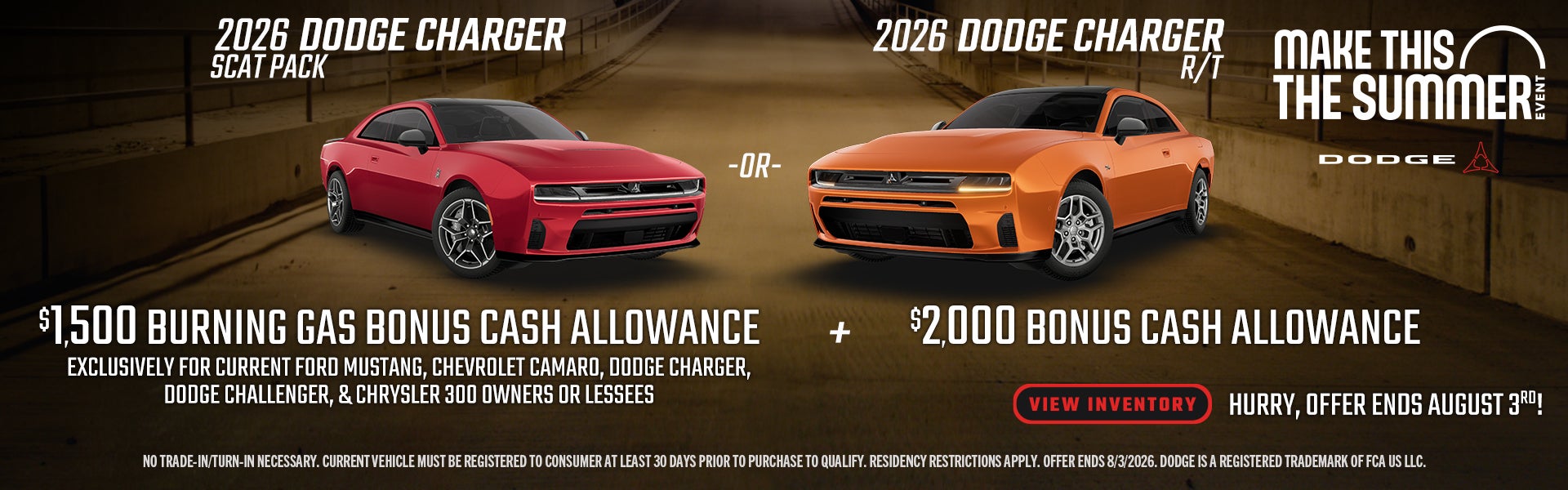 2026 CHARGER BONUS CASH ALLOWANCE OFFER