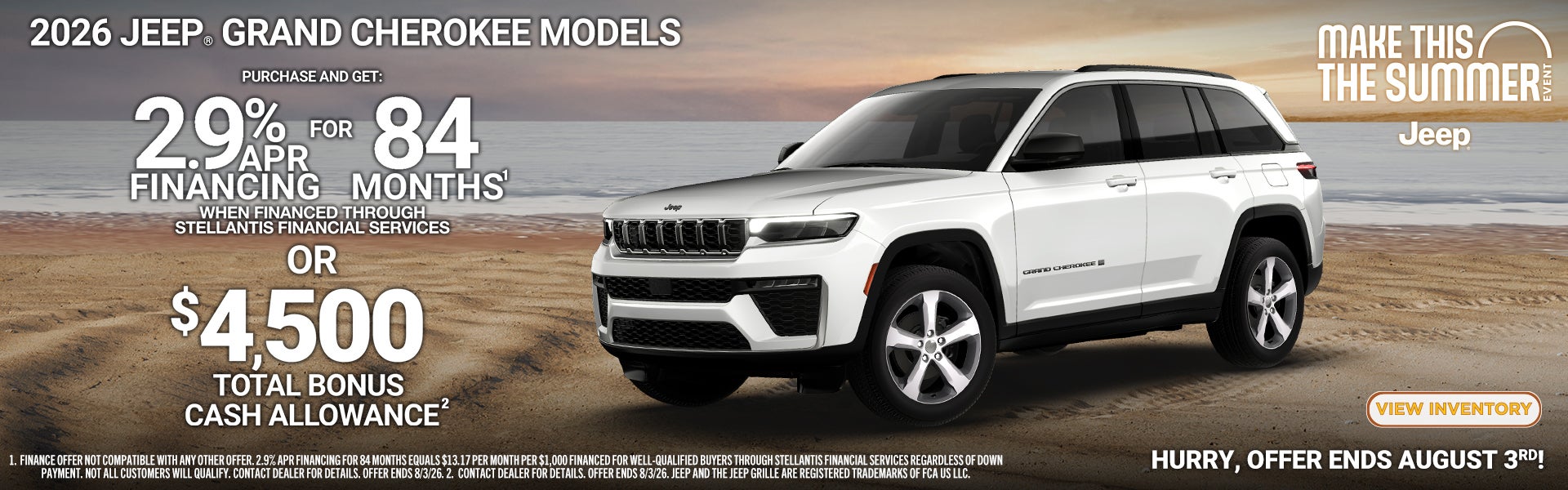 2026 JEEP GRAND CHEROKEE MODEL S OFFER