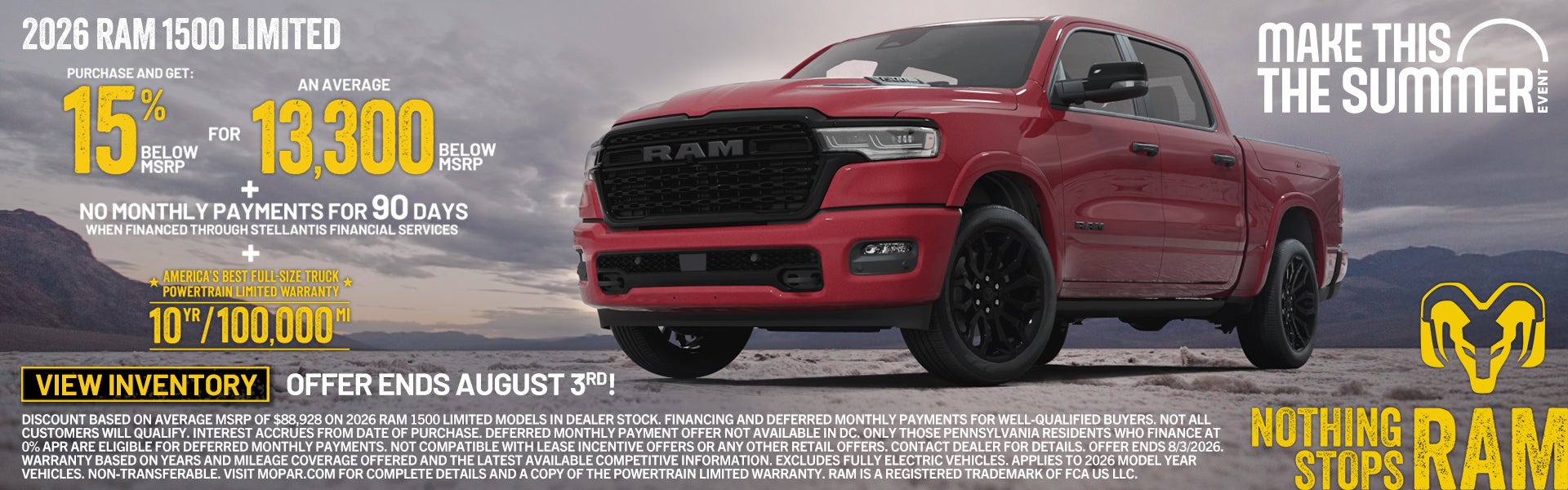 RAM 1500 LIMITED OFFER
